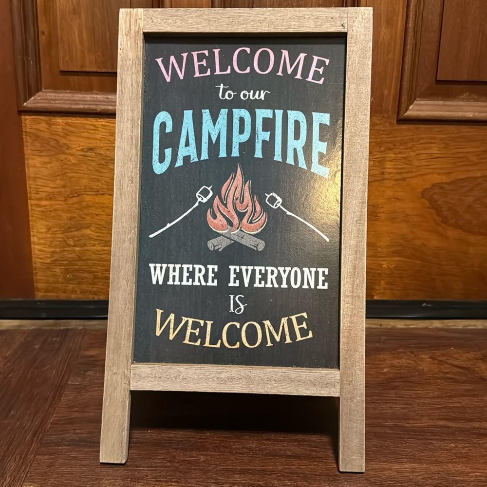 Welcome to Our Campfire Free Standing Sign